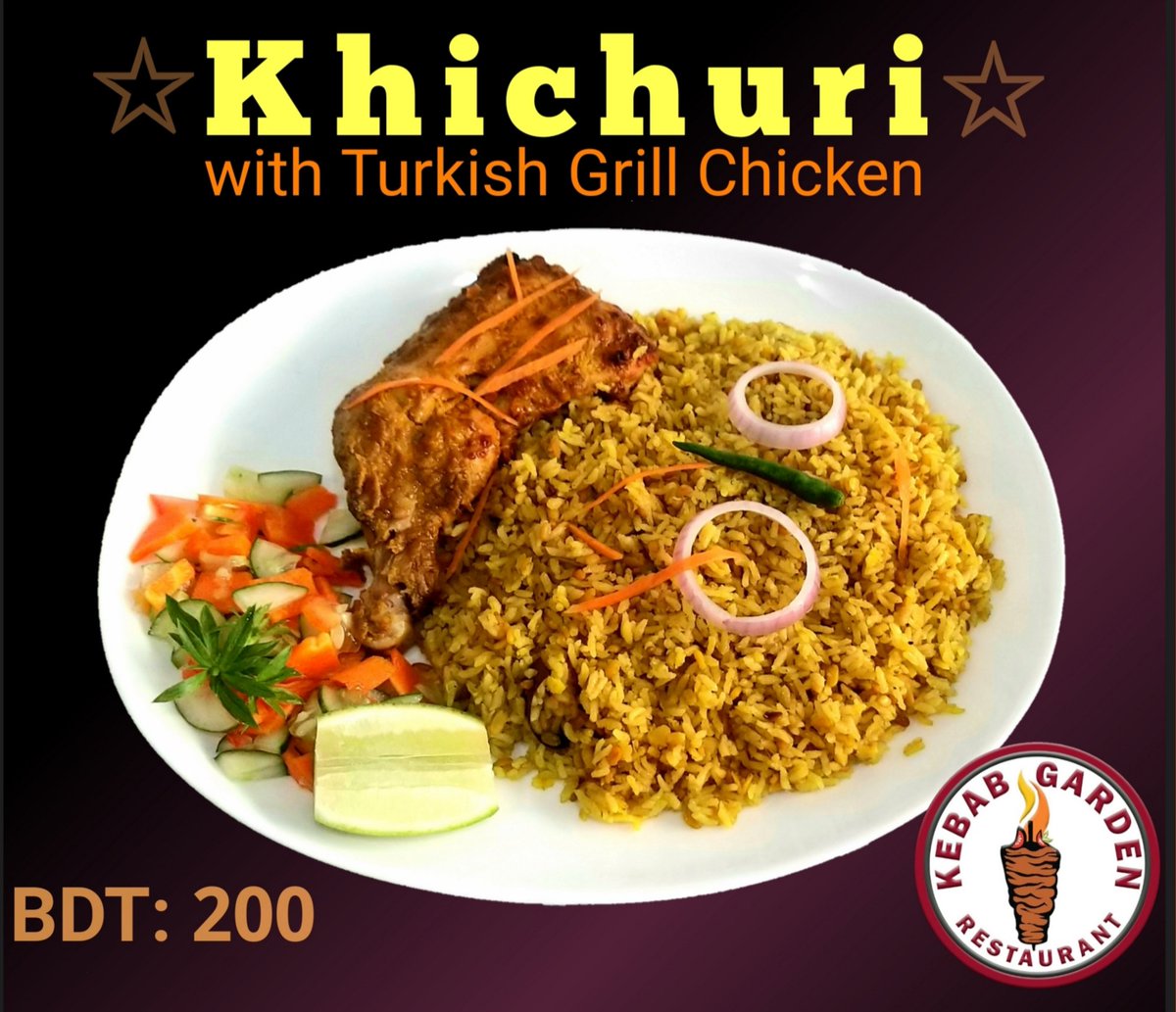 GardenKebab's tweet photo. Khichuri Platter 
A perfect meal for Rainy day. https://t.co/x4pJxPUlWf