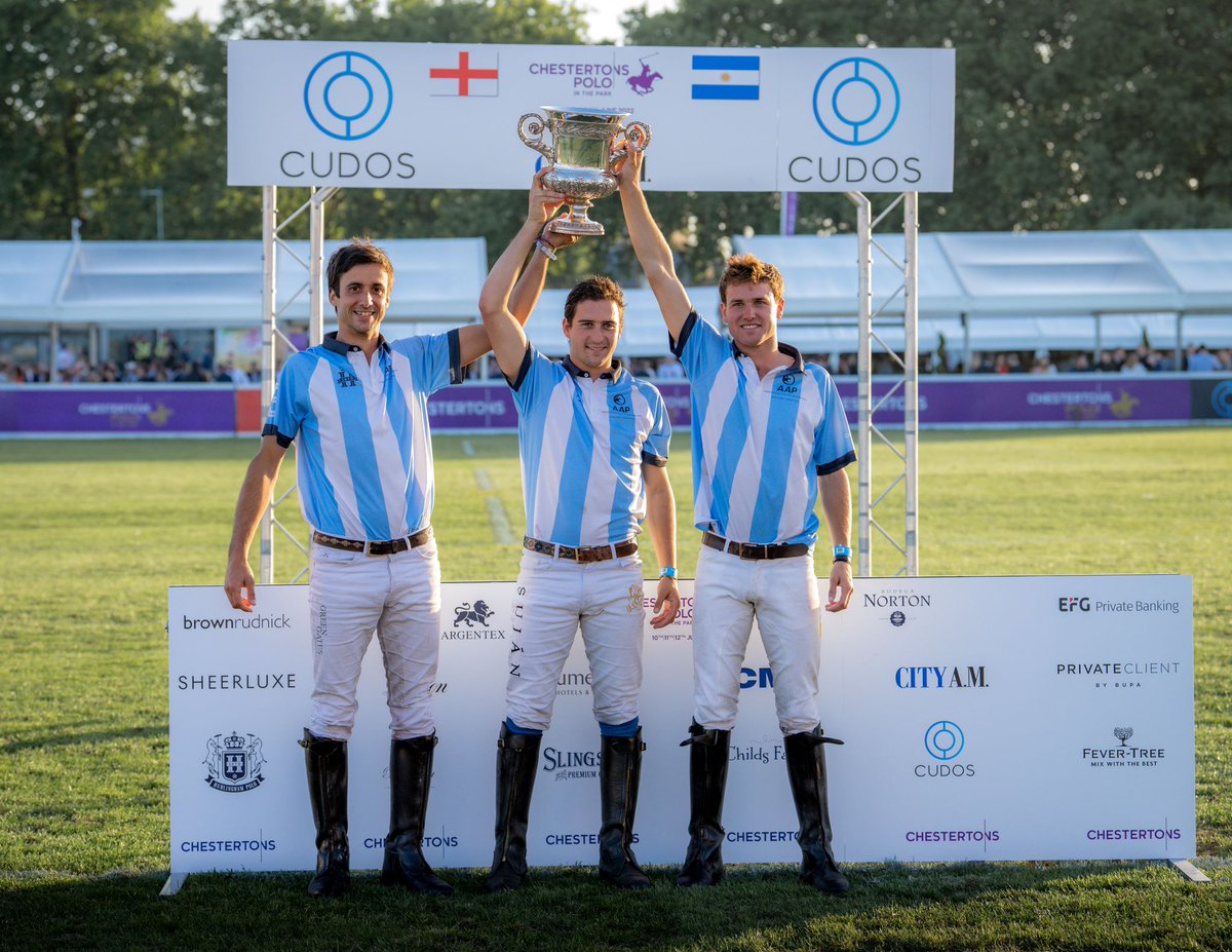 ¡🇦🇷 ARGENTINA, CAMPEÓN 🏆!

El seleccionado nacional integrado por Cruz Novillo Astrada, Gonzalo Ferrari y César Crespo venció a su par de Inglaterra en suplementario 5-4 y ganó el título en el tradicional Polo in the Park, disputado en Hyde Park.

¡Felicitaciones, campeones!