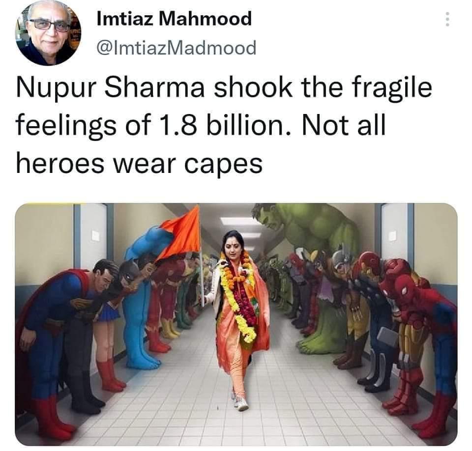 Subhashdj's tweet image. Big salute to @NupurSharmaBJP