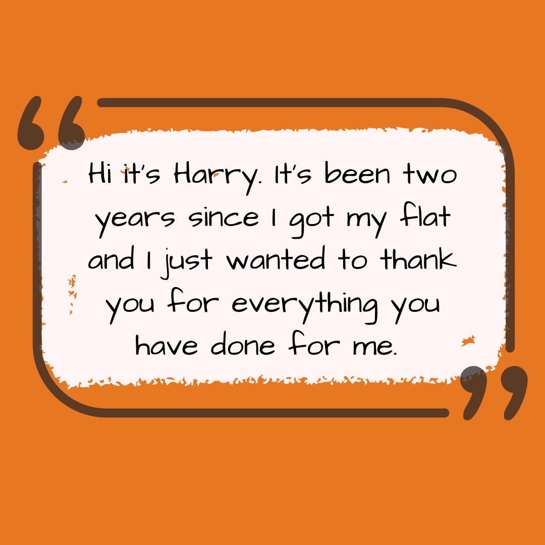 thesheltermk's tweet photo. Receiving a thank you from a former guest is one of the most special things that we can get. It’s incredible knowing that you’ve helped change someone’s life for the better 😀❤️🏡👏 #longtermfuture #twoyearanniversary #helpthehomeless https://t.co/Jq3iPAD5aJ