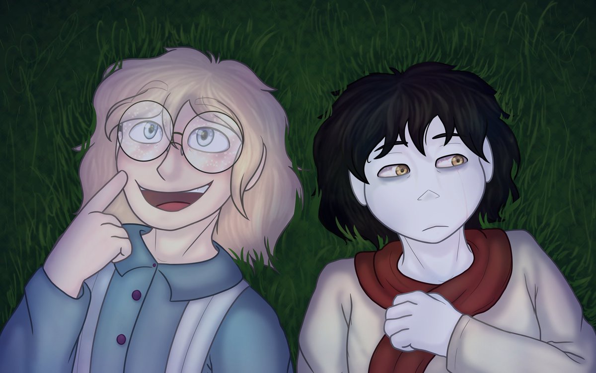 CallyManes's tweet photo. Just two kids, being pals under the stars. What a lovely moment for them to share..

Characters belong to @ToxicWipz 
This was for a #dtiyschallenge and is still going for a couple more days! Enter while you can!
#digitalart https://t.co/vIkPxaFhfL