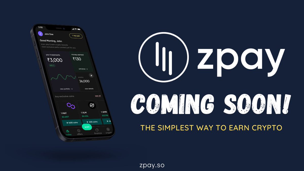 zpayhq's tweet photo. 👉It's the end of our wait for
🎉Zpay - Coming Soon! 🎉
#crypto #zpay #payment #comingsoon #upi #nfts #defi #web3 #blockchain #app #earn #giveaways https://t.co/cFIXxQqRmh