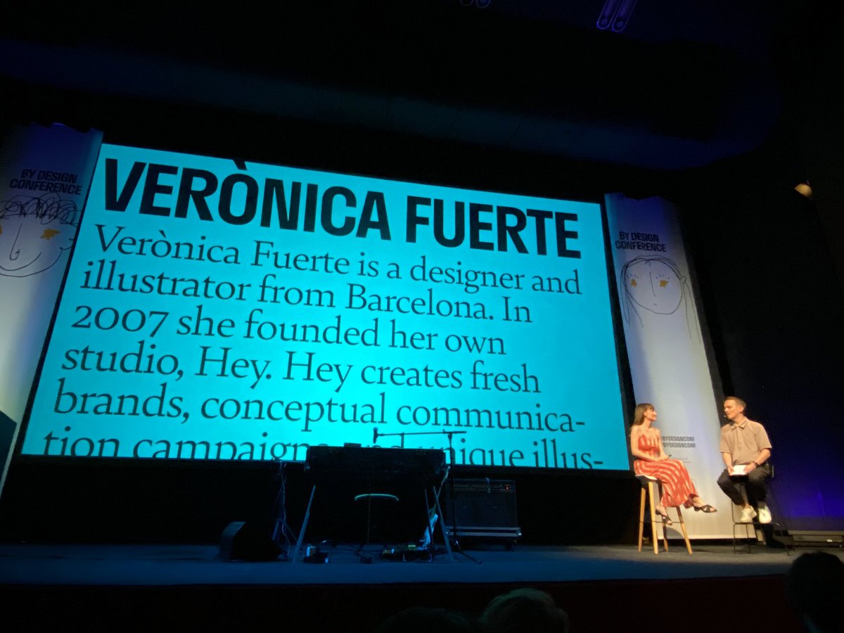 vinstar's tweet photo. Verònica Fuerte of @Heystudio on stage at @bydesignconf #bydesignconf https://t.co/ny6GcGSN1I
