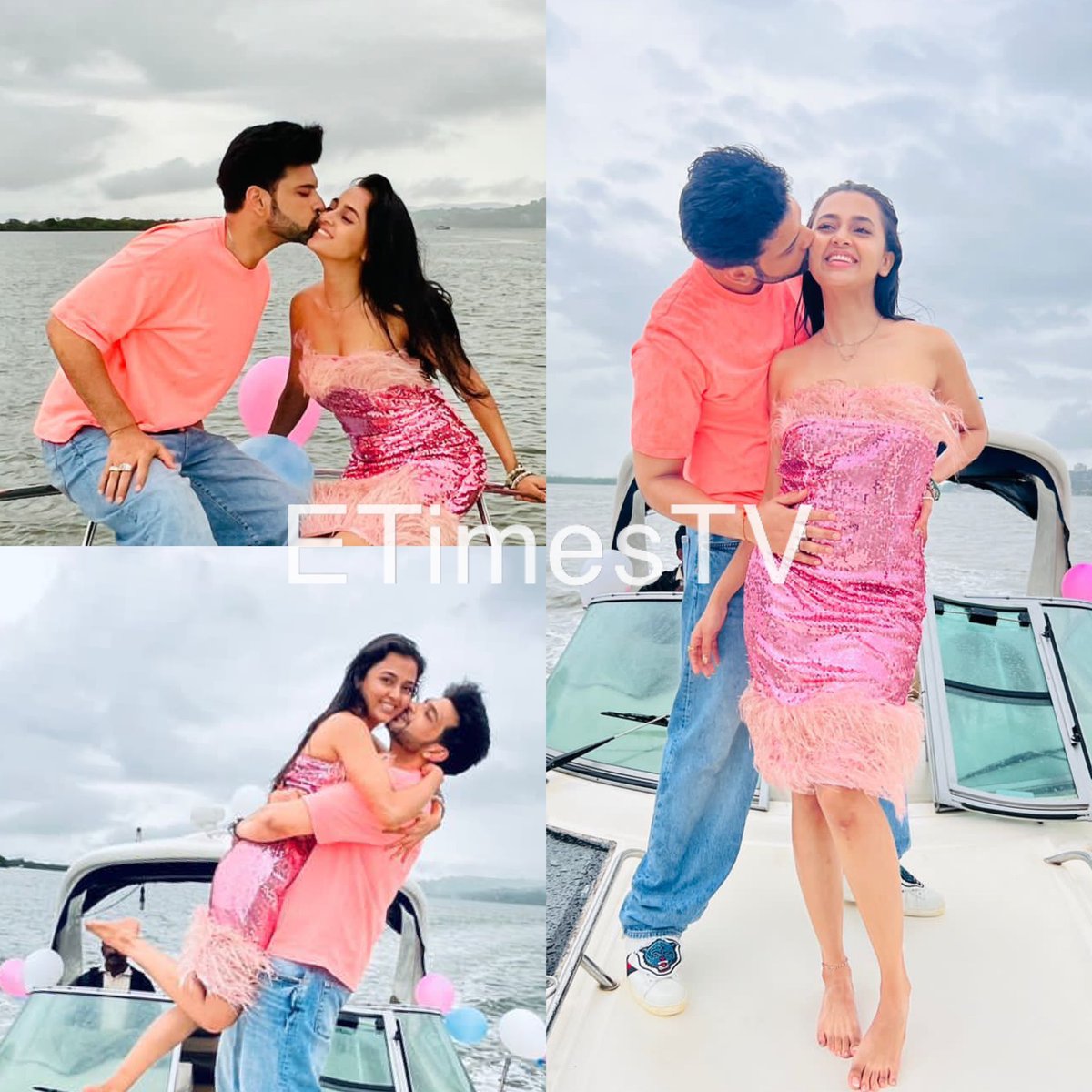 ETimesTV's tweet photo. Probably the cutest pics you will see today!! 😍❤️
TejRan making our weekend better in every possible way. 
#tejran #tejasswiprakash #karankundrra #etimestv https://t.co/pACocsSWTr