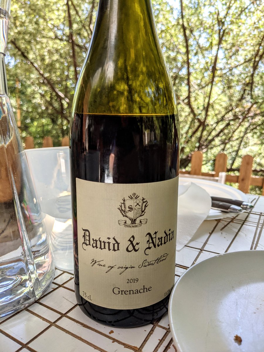 I think this might just be my favourite, New World Grenache. Firm, dusty and full of that evocative, mixture of wild herbs, muted red fruit and purple flowers. 

Very much the "Sangiovese" side of Grenache, and all the better for it.