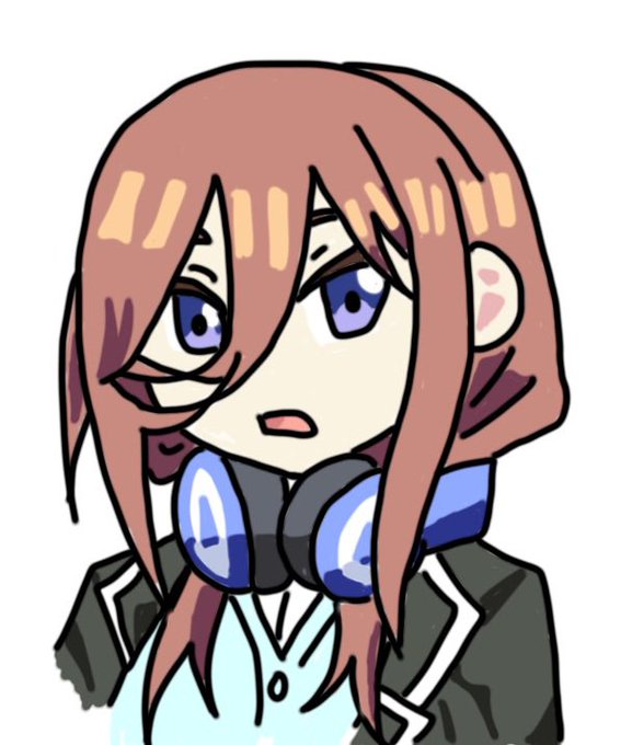 鷲と蟹さんがTwitterに投稿した中野三玖(五等分の花嫁)のイラスト。