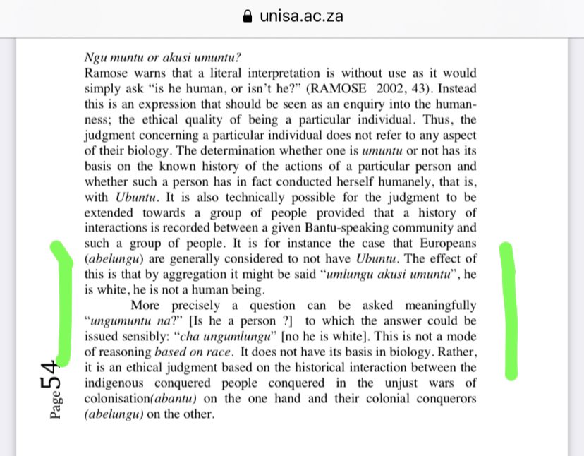 wilkinsoncape's tweet photo. Are white people human beings?

According to Ndumiso Dladla of the University of Pretoria, the answer is, in general, “no, he is white, he is not a human being.”

The good news is that whites who try REALLY hard to adopt “Ubuntu” can be upgraded to human status.

#schoolcapture https://t.co/mZe9mGUVk5