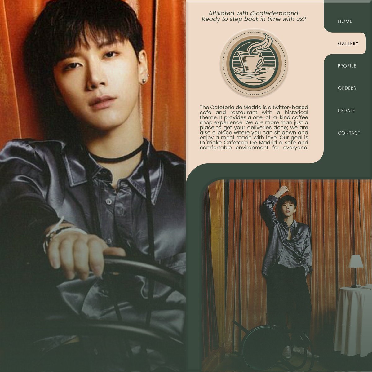 ⠀

STEP BACK IN TIME WITH
CAFETERÍA  DE  MADRID.

Christian Brandt Miller has arrived from the heart of Spain. I am now affiliated with Cafeteria de Madrid, and we will soon be serving top-notch flavors from the past and present. 

⠀