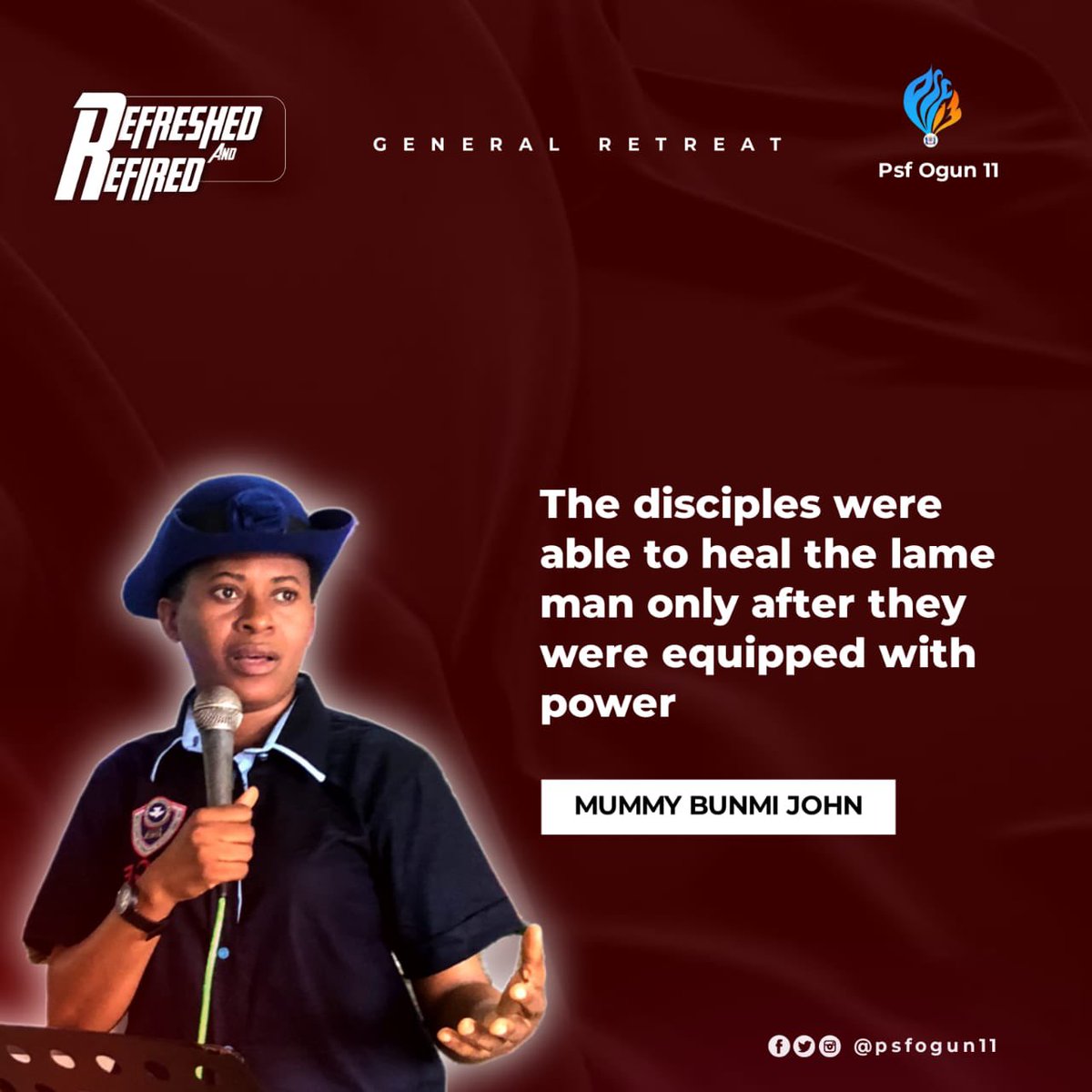 PSFOgun11's tweet photo. The disciples were able to heal the lame man only after they were equipped with power.

- Mummy Bunmi John

#RefreshedAndRefired
#PSFOgun11 https://t.co/Y91Krt0orQ