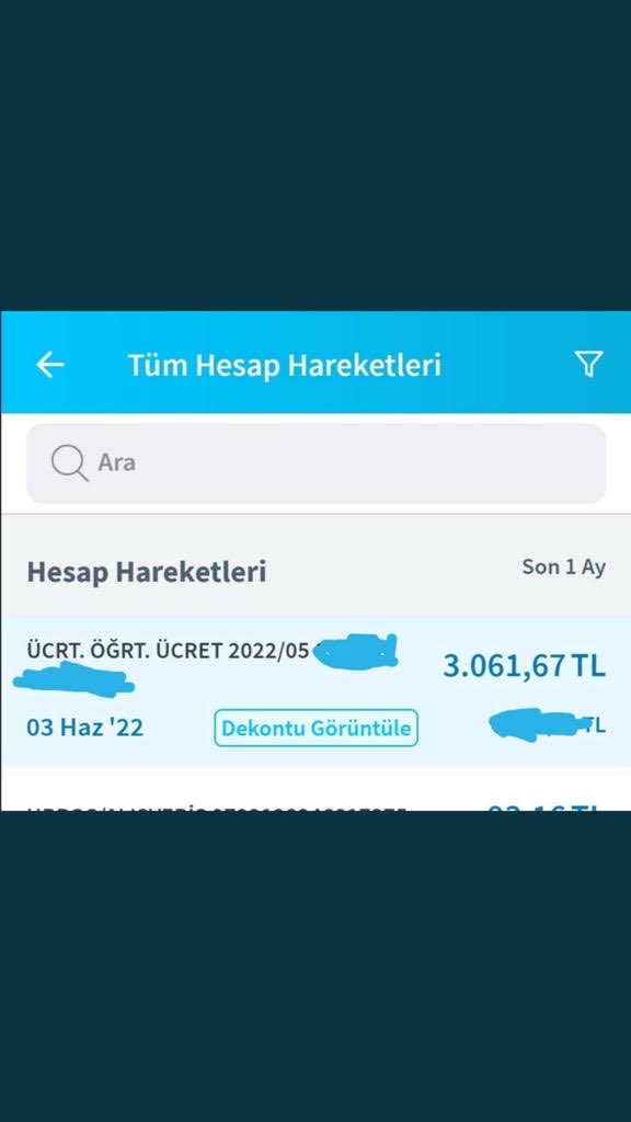 Bir ücretli öğretmenin maaşı bu kadar. 
Devlet asgari ücretin altında maaş ödüyor. 
Ücretli öğretmenlik köleliktir. 
Bu haksızlığa bir son verin artık. <a href="/tcmeb/">Millî Eğitim Bakanlığı</a>