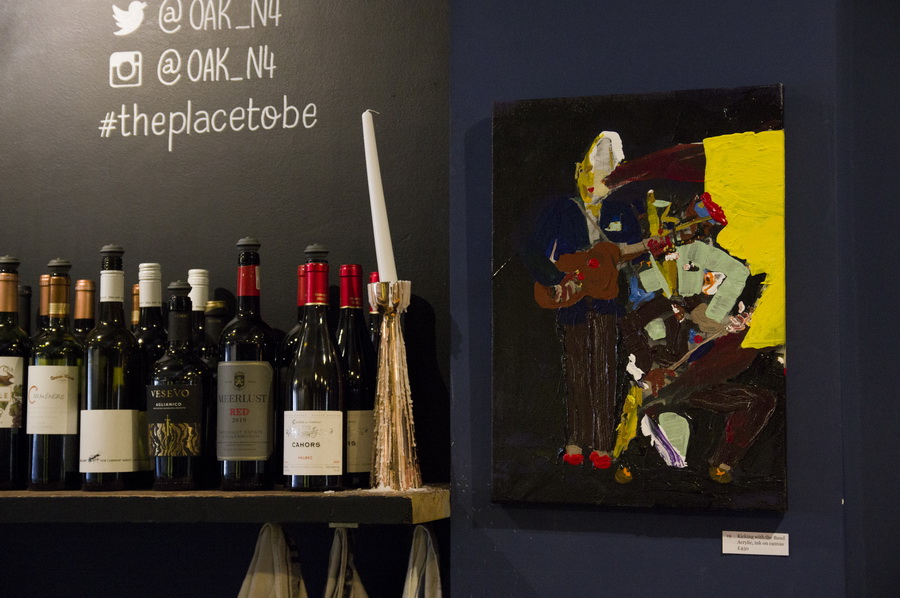 davidxgreen's tweet photo. Pics of the exhibition of #kylebanner's art - join us tomorrow (Sunday 12 June from 5.30 pm) to view the art, accompanied by excellent live blues and other performances and the many fabulous wines of @OAK_N4 https://t.co/x5H5eUhyor