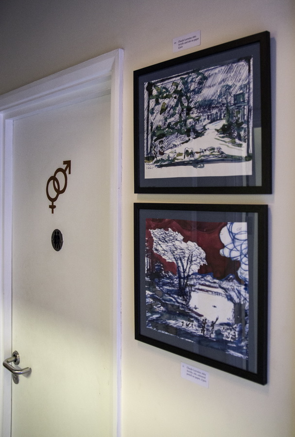 davidxgreen's tweet photo. Pics of the exhibition of #kylebanner's art - join us tomorrow (Sunday 12 June from 5.30 pm) to view the art, accompanied by excellent live blues and other performances and the many fabulous wines of @OAK_N4 https://t.co/x5H5eUhyor