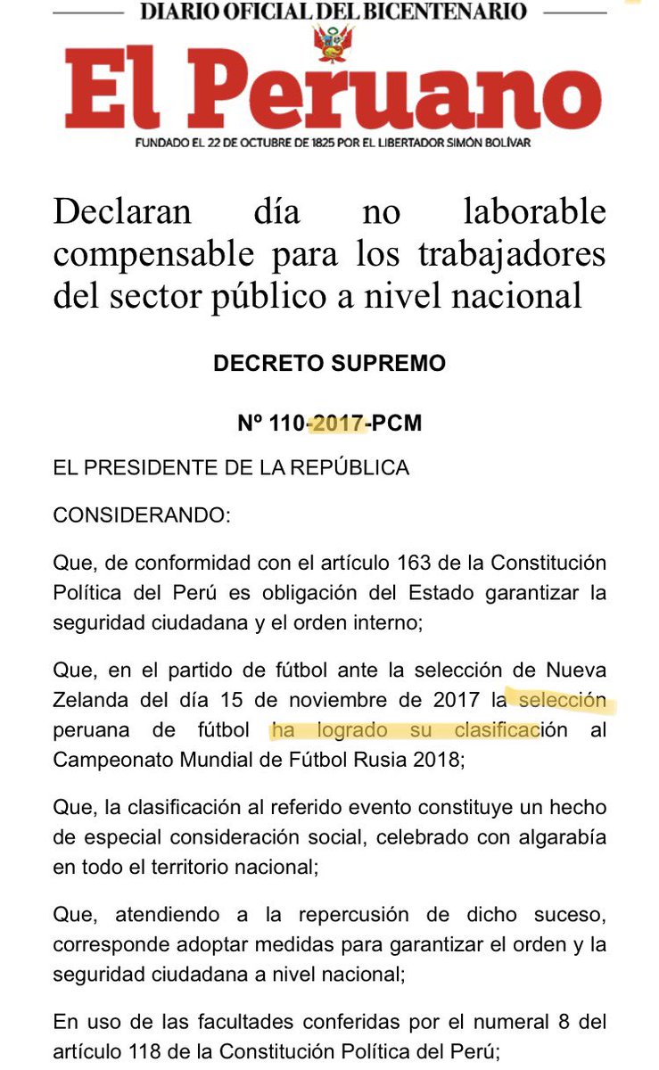 jsudaka's tweet photo. La diferencia entre el feriado que dio PPK (2017) y el de Pedro Castillo (2022). https://t.co/gEPoHaMX6M