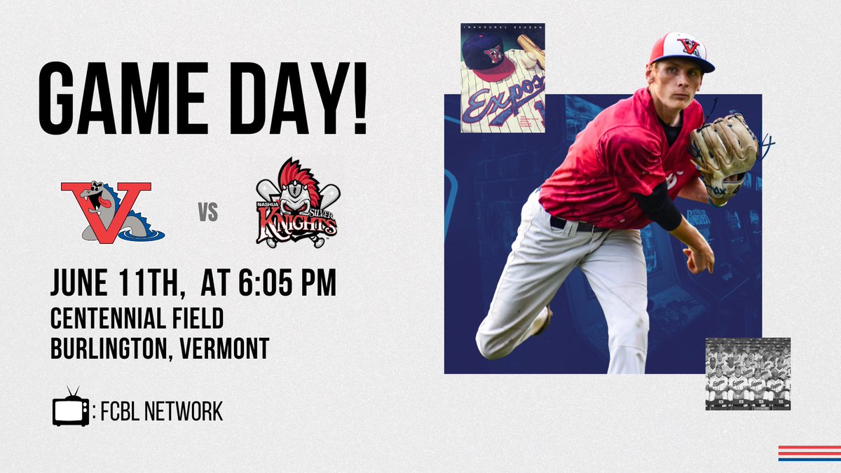 VTLakeMonsters's tweet photo. GAME DAY FOR THE VT EXPOS! 💪

The Expos will take on the @SilverKnightsNH at Centennial Field tonight! 

📍Centennial Field 
⏰ 6:05 | Gates at 5:05
🎟 https://t.co/4VS92Rhscs
🔵 VT Expos Night + Post Game Fireworks Courtesy of @158FighterWing 

#VTExpos #GOVTExpos https://t.co/olH9Lrxpf4
