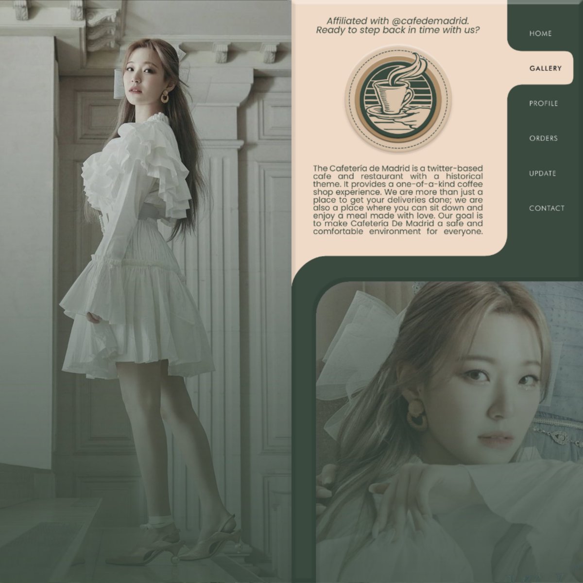 ⠀

STEP BACK IN TIME WITH
CAFETERÍA  DE  MADRID.

Aurora Dior Custodio has arrived from the heart of Spain. I am now affiliated with Cafeteria de Madrid, and we will soon be serving top-notch flavors from the past and present. 

⠀