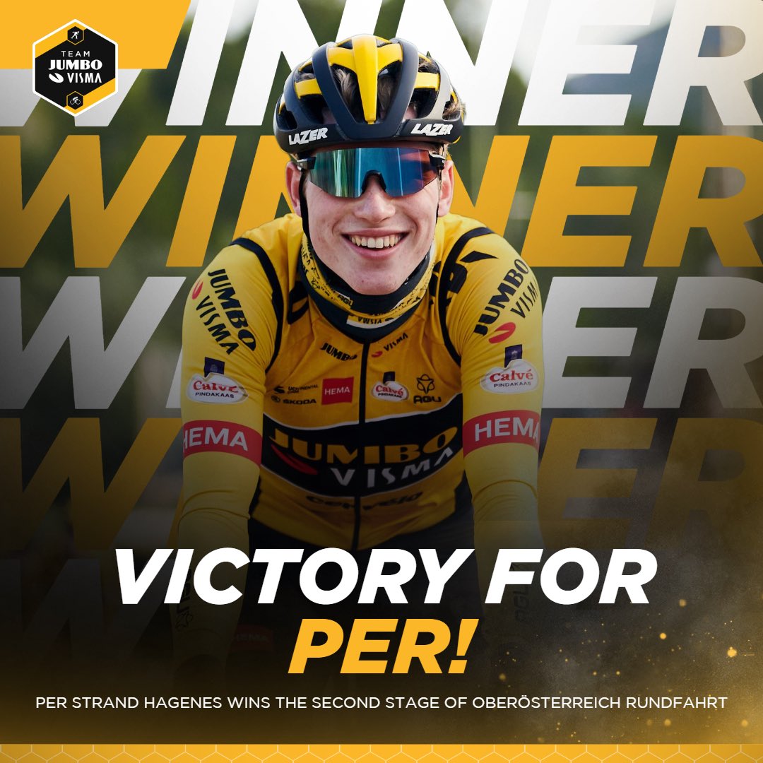 🇦🇹 #OberösterreichRundfahrt

BAM! 👊🏻

<a href="/PerHagenes/">Per Hagenes</a> wins in Austria! 
Strong effort, Per 👏🏻