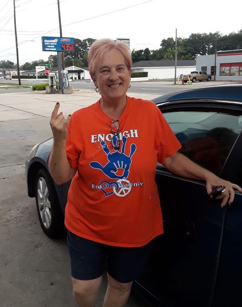 ThreeDawgLadyDe's tweet photo. Due to health reasons, I couldn't make it to any March for Our Lives rally close to me, but, I'm wearing our foundations shirt we had made in Honor of my daughter murdered on 08/03/20. #endsenselessgunviolence https://t.co/WImlgZHyKO