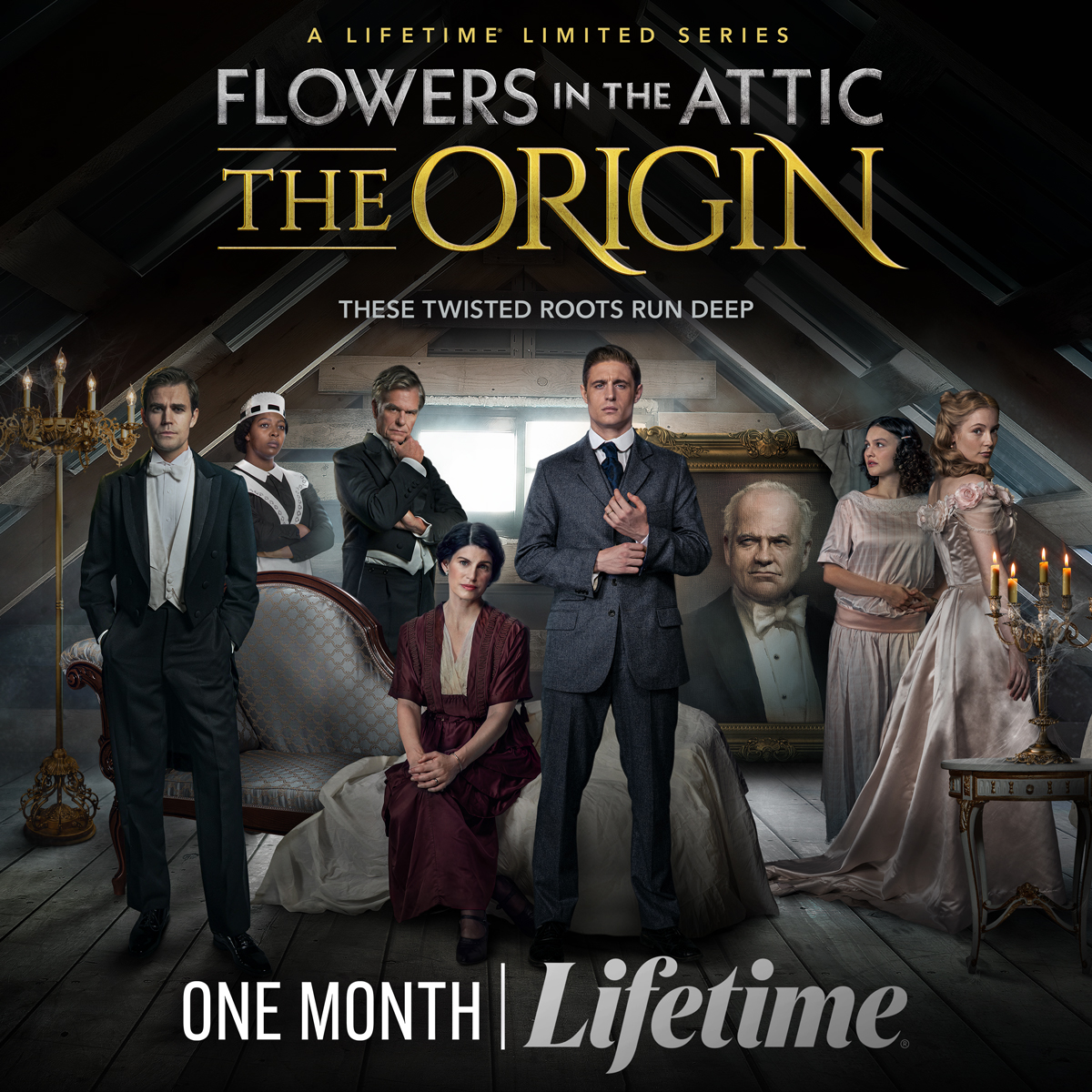 The one-month countdown to the twisted premiere of the limited series #FlowersInTheAtticTheOrigin is on! #VCAndrews
@captainpooper @kelseygrammer @harryrhamlin @thekatemulgrew <a href="/paulwesley/">Paul Wesley</a> @tshanwilliams <a href="/hannahfkdodd/">Hannah Dodd</a>