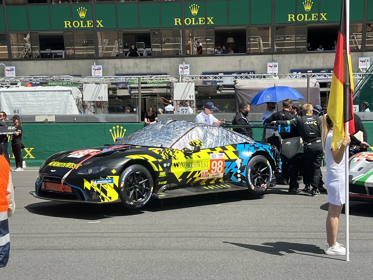 The__Advantage's tweet photo. Getting ready for #90thedition of @24hoursoflemans with @dstation_racing @OfficialTFSport and @northwestamr @AMR_Official https://t.co/7xdOfvKCWD