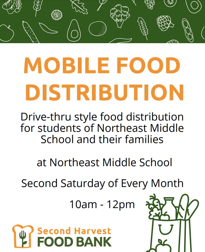 Northeast Community (@nemscommunity) on Twitter photo Pick up boxes of FREE fresh & shelf-stable food from our partners at @SHFBLV TODAY from 10 am - 2 pm at Northeast Middle School! It's fast, confidential & FREE! Food prices are soaring - ease your burden with free boxes of food! <a href="/BASDnortheast/">BASDnortheast</a> Pick up boxes of FREE fresh & shelf-stable food from our partners at @SHFBLV TODAY from 10 am - 2 pm at Northeast Middle School! It's fast, confidential & FREE! Food prices are soaring - ease your burden with free boxes of food! <a href="/BASDnortheast/">BASDnortheast</a>