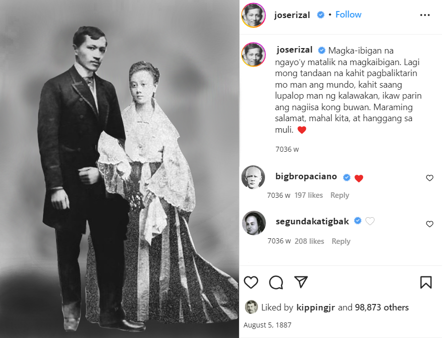 mejjomaroonong's tweet photo. Jose Rizal informs public of his breakup with Leonor Rivera #rp612fic https://t.co/JQTyHWsHX2