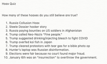 ScottAdamsSays's tweet photo. The Big Lie is that Jan 6th protestors wanted anything more than a credible election outcome.

I rank this persuasion play by Democrats as one of the top-ten propaganda successes in recent years. Here are the others. https://t.co/3BI8KPrAKl