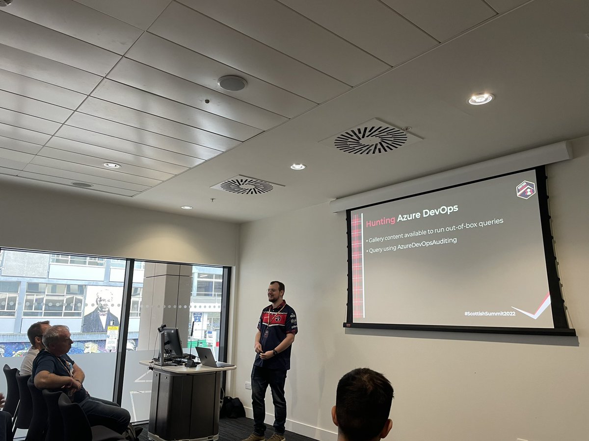 Thomas_Live's tweet photo. Many great sessions at #ScottishSummit2022:
#DevOps Monitoring with Sentinel (@OfficialCookJ), Manage #HybridCloud with #Azure (@TechieLass) and Secure Auth with #ManagedIdentities (@JanVidarElven),…

Interesting questions &amp; discussions as well. Awesome to see you all in-person! https://t.co/6CKYm35oXe