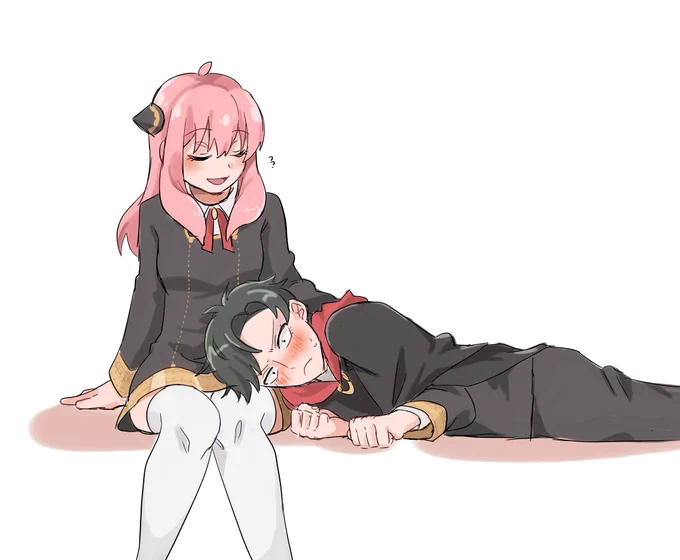 次男、休め。フフン、アーニャ優しい。 #ダミアニャ 