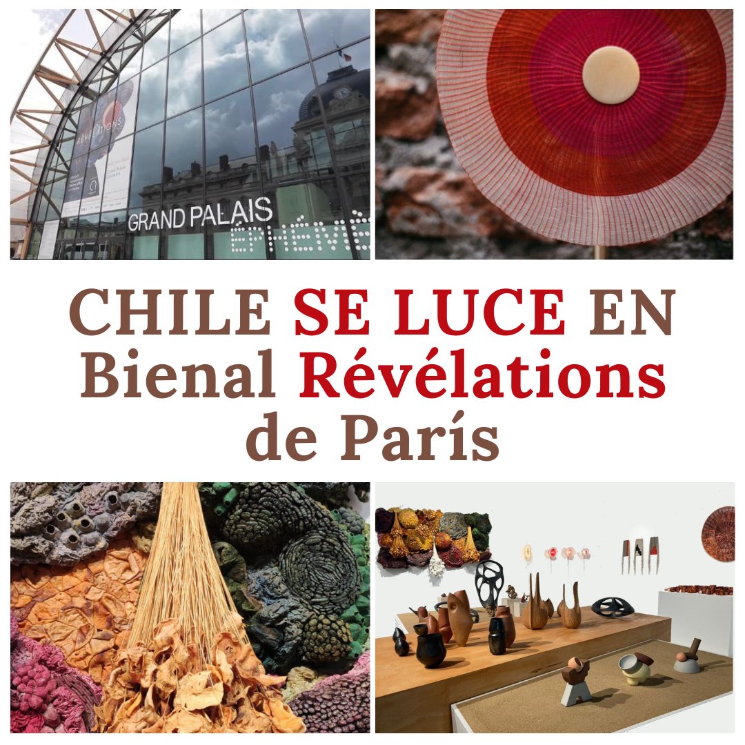 🌈Con éxito, delegación de 15 artesanos y artesanas de Chile forman parte de la 5ª versión de @revelationsfair. 🙏El stand chileno es el único representante de Latinoamérica. Apoya DIRAC 👉bit.ly/3xGYxFU
📍En el Grand Palais Éphémère, París.
📆Hasta el 12 de junio.