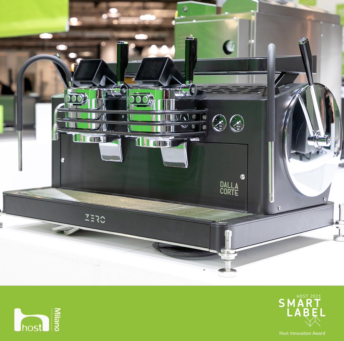 The new Zero coffee machine by <a href="/DallaCorte_int/">Dalla Corte</a>  was awarded during the last of #SMARTLabel Host Innovation Award. The Digital Flow Regulation technology allows a direct and constant regulation of the flow throughout the extraction. 

#HostMilano