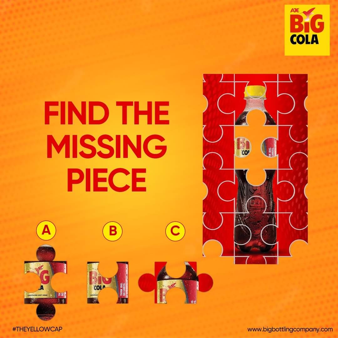 Giveawaykingwin's tweet photo. Giveaway from Big Cola Nigeria
Find the missing piece
Goodies up for grab
Visit their Page now and Participate
Good Luck ๐ค
#big #bigcola #iamBIG #ilovebig #thinkBig #dreambig #makeitbig #nigerianfun #nigeria #weekend #weekendvibes #lagos #iam #iamnigerian #mybiglove #mybigcola https://t.co/TWICzMbOqv