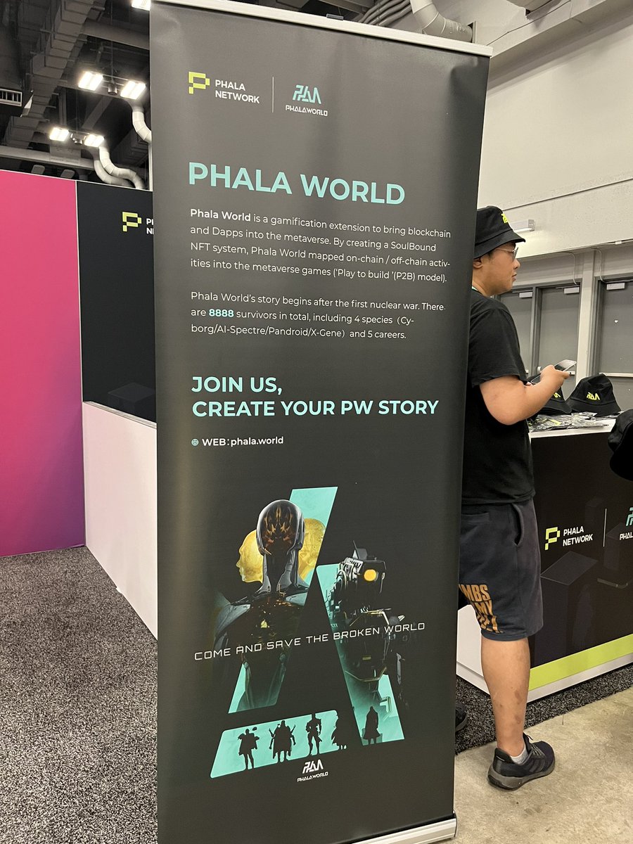 PhalaGermany's tweet photo. Phala ist auf der #Consensus2022! 
Komm, sag Hallo und hole Dir ein paar tolle Souvenirs am Stand #345! https://t.co/dd3KxYMY8u