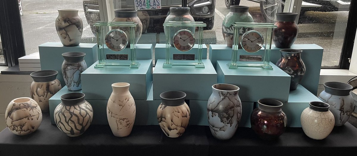 Joshua Nickerson (@neurokinghippo) on Twitter photo Was happy to be able to provide graduation gifts for our <a href="/OHSURadiology/">OHSU Radiology</a> residents last night (the ceramics, not the clocks) #radart #raku Was happy to be able to provide graduation gifts for our <a href="/OHSURadiology/">OHSU Radiology</a> residents last night (the ceramics, not the clocks) #radart #raku
