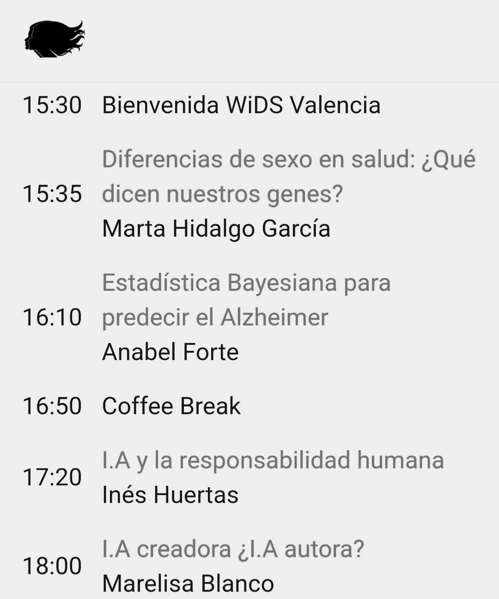 Women in Data Science Valencia (@widsvalencia) on Twitter photo Aún estáis a tiempo a acudir a <a href="/LasNavesINN/">Las Naves INN</a> a disfrutar del evento de hoy.
Aquí la agenda de charlas 👇👇 Aún estáis a tiempo a acudir a <a href="/LasNavesINN/">Las Naves INN</a> a disfrutar del evento de hoy.
Aquí la agenda de charlas 👇👇