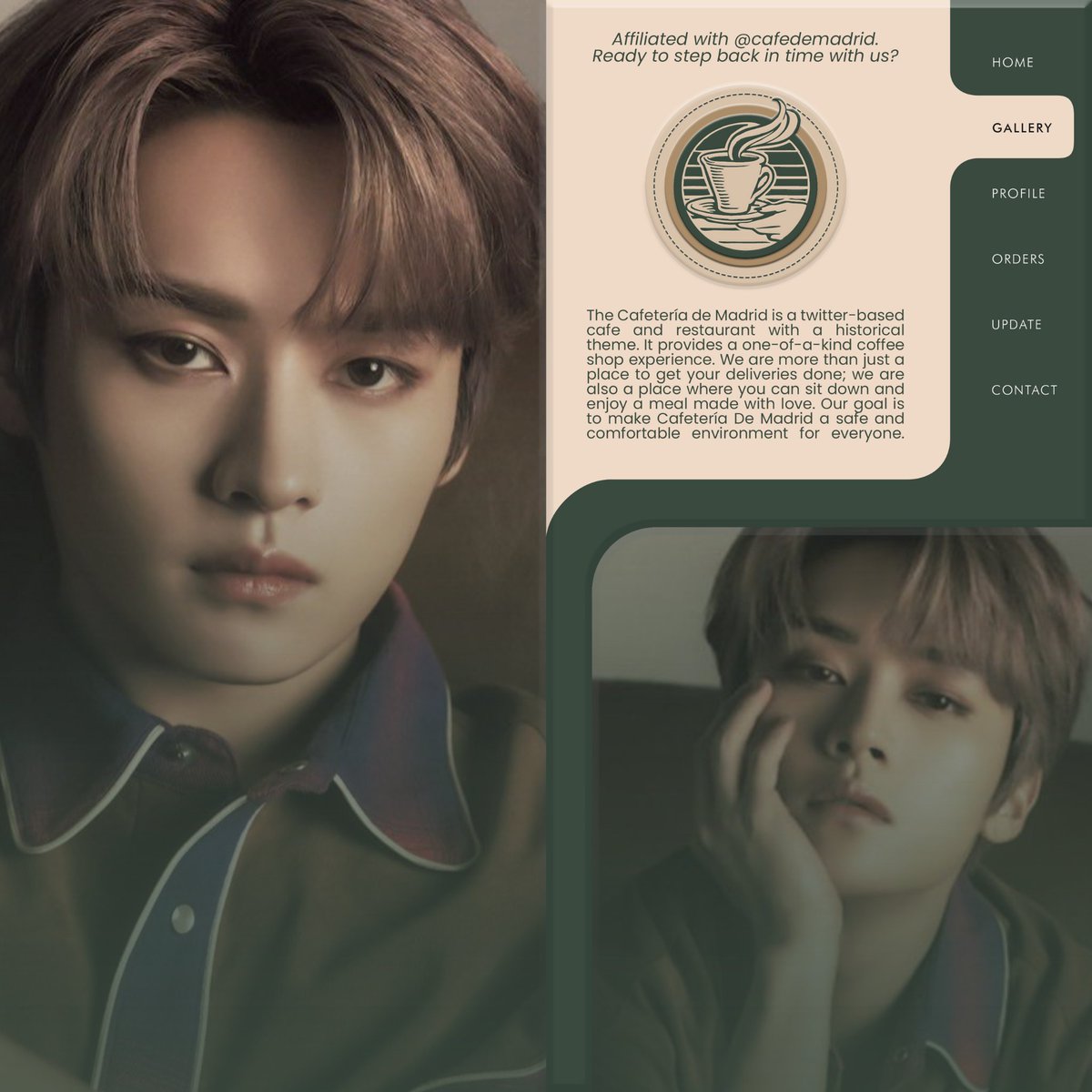 ⠀

STEP BACK IN TIME WITH
CAFETERÍA  DE  MADRID.

Calix has arrived from the heart of Spain. I am now affiliated with Cafeteria de Madrid, and we will soon be serving top-notch flavors from the past and present. 

⠀