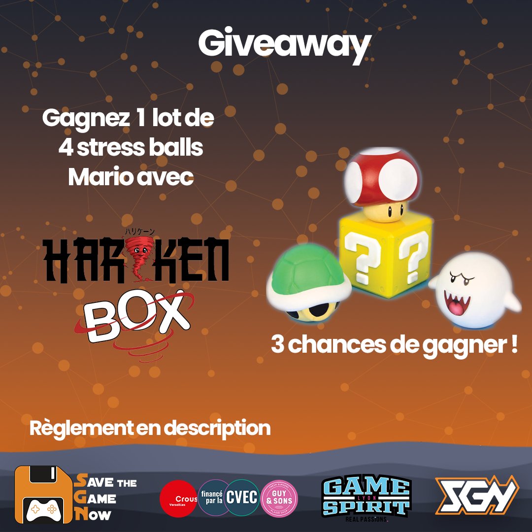 Fêtons la victoire de <a href="/Weesiie/">GL Weesie 🌹</a>   sur Mario Party !

Gagnez un lot de 4 stressballs grâce à notre partenaire 
<a href="/harikenbox/">harikenbox</a> !

#SaveTheGameNow met en jeu 3 lots 🥳! 

Pour cela, RT + follow 
<a href="/Student_GN/">SGN</a>
 et 
<a href="/harikenbox/">harikenbox</a> 
 
A vous de jouer !!