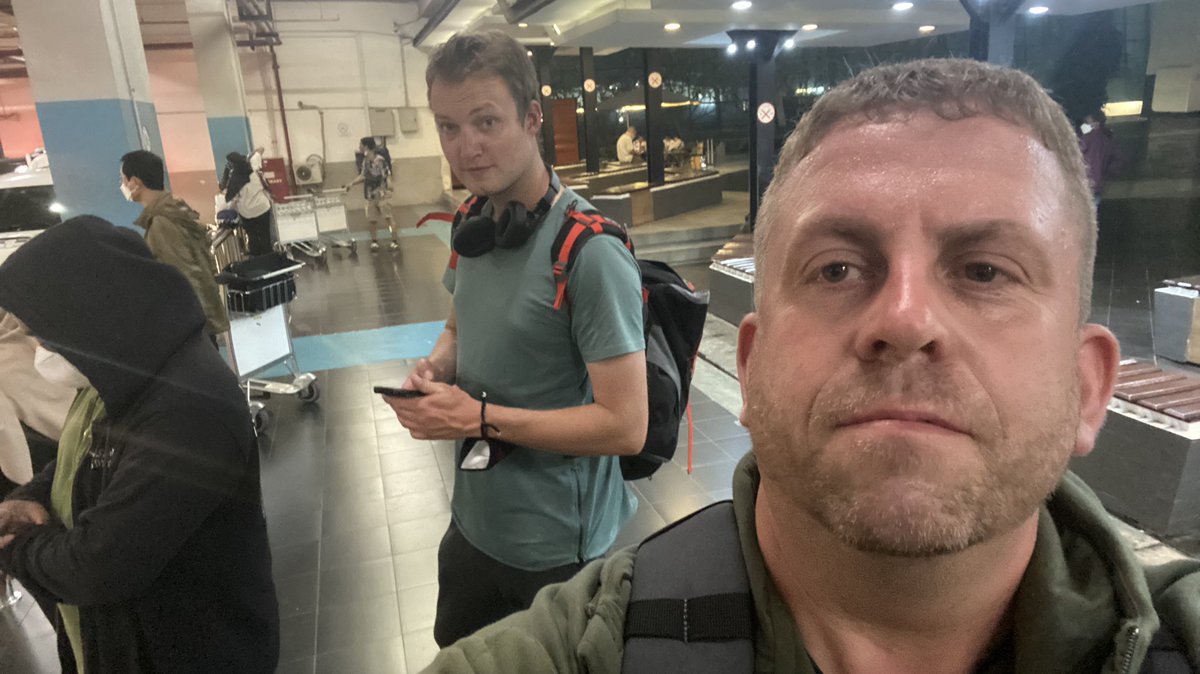 BWYK9's tweet photo. Travelling for over 30 hours and couldn’t have wished to travel with a better friend @VisscherWesley
The 30 degree certainly hit us when we arrived. #DogProject #Indonesia https://t.co/bvbYxmYgTU