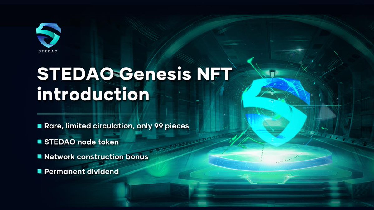 STEDAO_BSC's tweet photo. Why should everyone have STEDAO Genesis NFT cards?

#STEDAO #Metaverse #NFT #BSC #DAO https://t.co/iUVra2RcMh