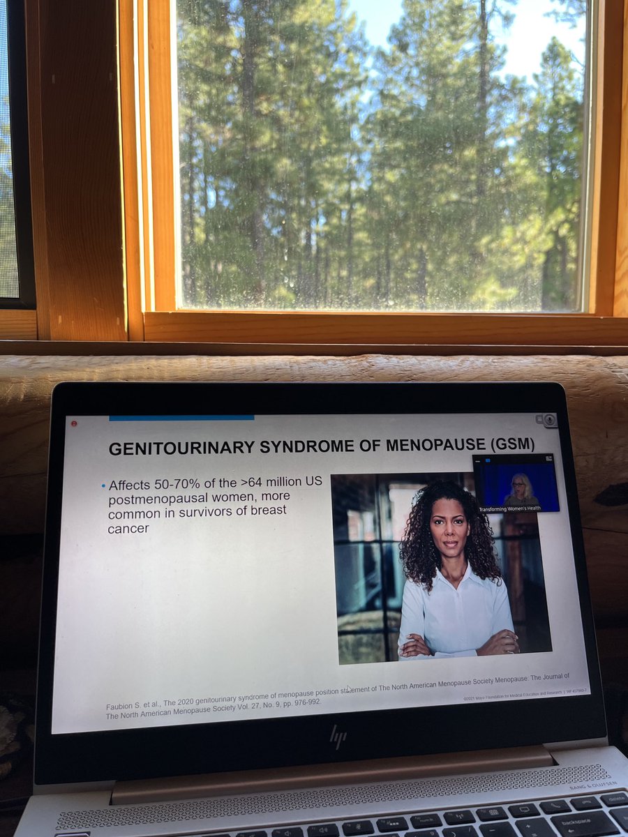 drdmaz's tweet photo. It’s no @delcoronado but #TransformWH2022 at a cabin in the woods is not so bad Thanks @MayoClinicME for the virtual option https://t.co/ZaMAQBMD6R