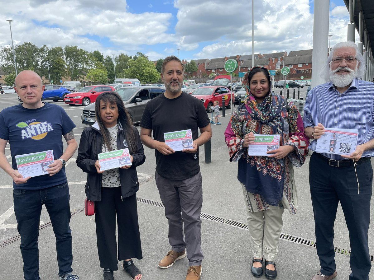 Out listening to residents with our friends in #HysonGreen and #arboretum on #labourdoorstep #Nottingham