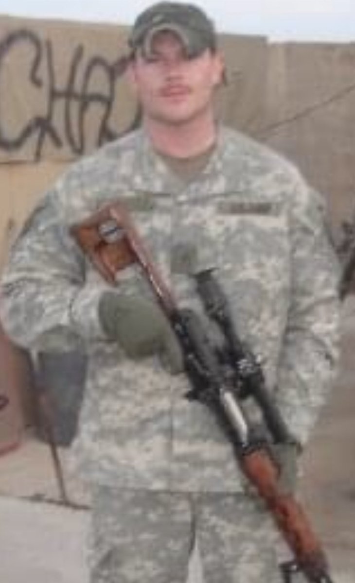 RaptorSevenThai's tweet photo. Samarra, Iraq 2006. Captured Dragunov from an insurgent sniper who made the mistake of trying to cap our dudes from the same spot several times. #FatalMistake https://t.co/glqMcYJN67