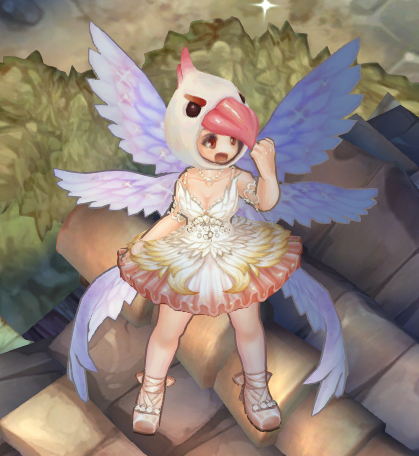 Apparelkunsan's tweet photo. 名前：フェアリーナピンク
頭：バードスクワッドフェアリーカーディナル
コス：カーテンコールホワイトスワン
背中：エターナルセイヴァールーメンウィング
#ToSJP #ToSGC https://t.co/Hw1HmDj0v4