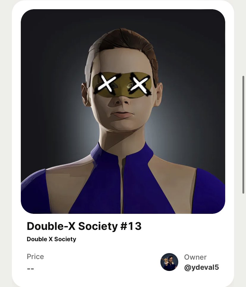 doublexsociety's tweet photo. Congratulations @yash_deval  🥳

Double-X Society #13 Belongs To You

Welcome To The ❌❌ Society
We Are Happy To Have You In Our Family ❤️‍🔥🚀

Discord Link ⬇️
https://t.co/eMDaBLRGnd https://t.co/N52kyNF4EW