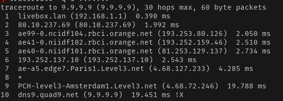 RobinFrcd's tweet photo. @Quad9DNS I'm in Paris, it looks like the route goes through your nodes in Amsterdam. Is there something wrong with your edge server in Paris or with @Orange_France ? https://t.co/gS9kKhoCJp