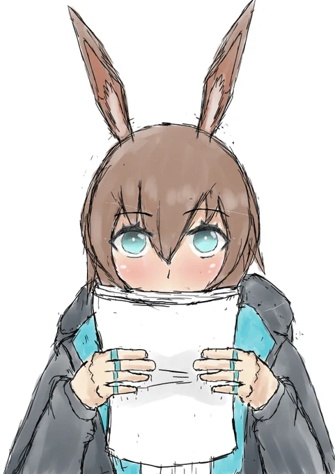 #アークナイツ版深夜の真剣お絵かき60分一本勝負アーミヤ(+20min)お仕事お疲れ様です、ドクター。 