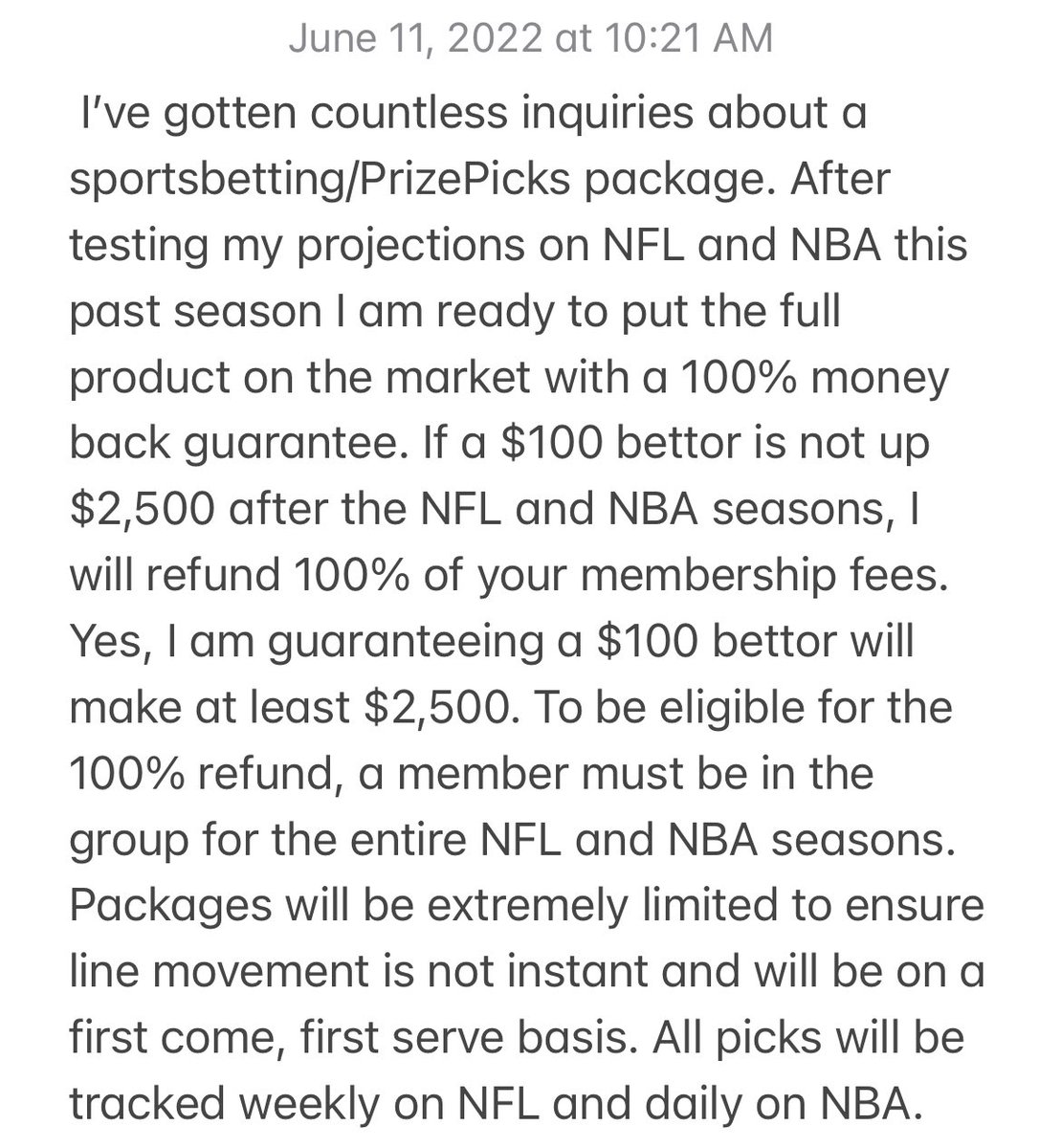 DFS__Oracle's tweet image. One retweeter who tags a friend will receive both NFL and NBA season free. 

Another retweeter who tags a friend will receive $500 cash. 

NFL Sunday kicks off 3 months from today! 

Yes, I am guaranteeing a $100 bettor makes at least $2,500 with my sportsbetting/PP package.