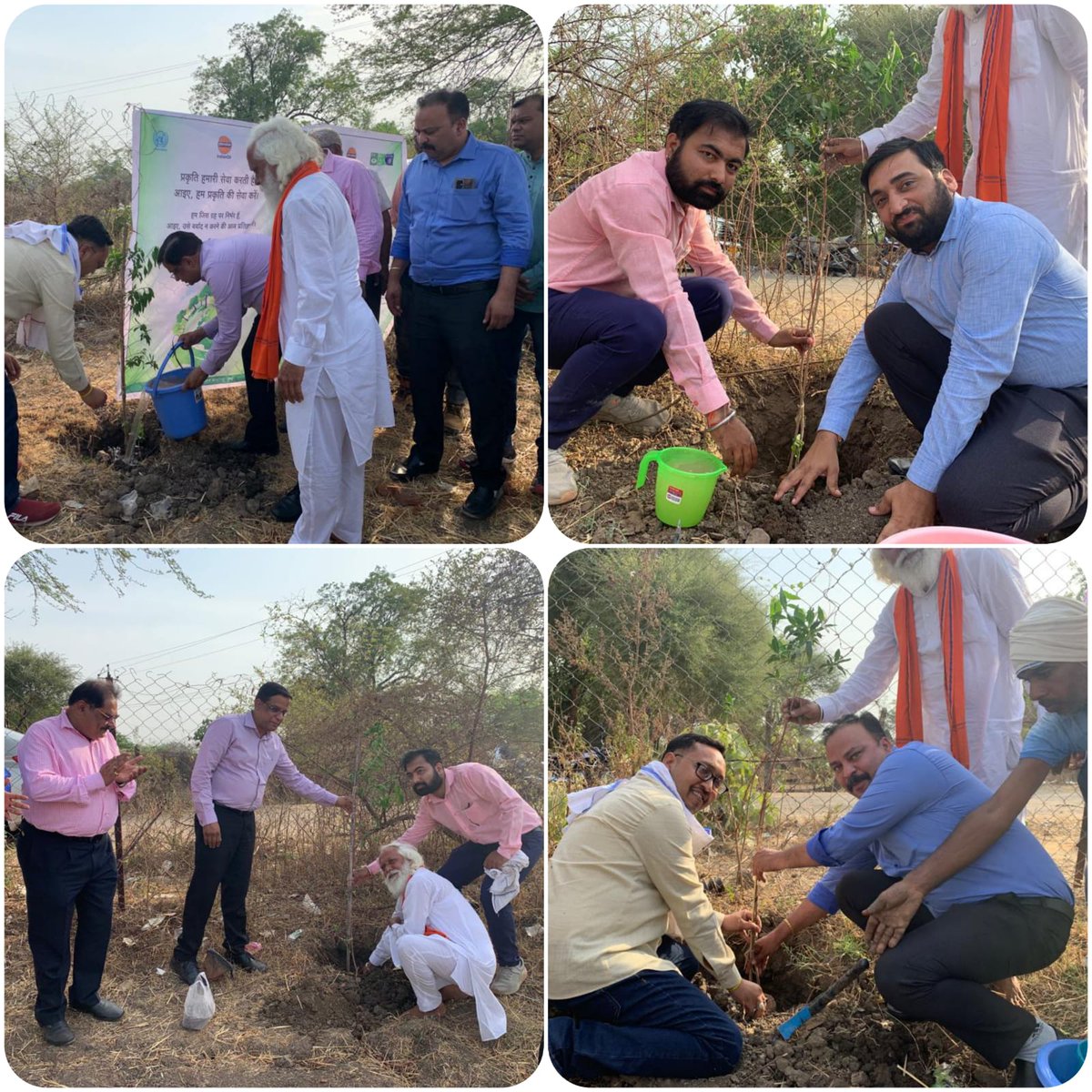 Committed to build greener tomorrow. Celebrating Azadi Ka Amrit Mahotsav, employees of Hoshangabad planted sapling in office premises.