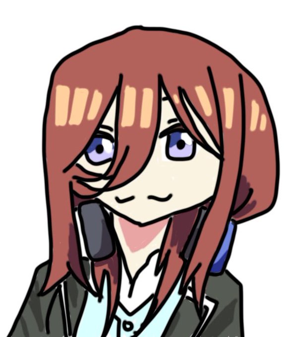 鷲と蟹さんがTwitterに投稿した中野三玖(五等分の花嫁)のイラスト。