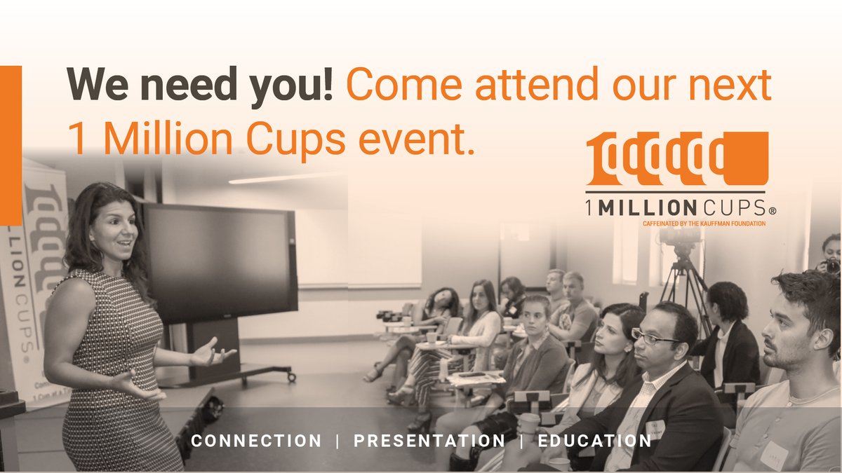 1MillionCupsDAL's tweet photo. Dallas Entrepreneurs, add this to your calendar:
Our community event is back!
Wed. June 22 (9:00 AM)
In-person at Connected Coworking Dallas
Virtual: Event livestream link on our webpage. https://t.co/sare3Y2tIH