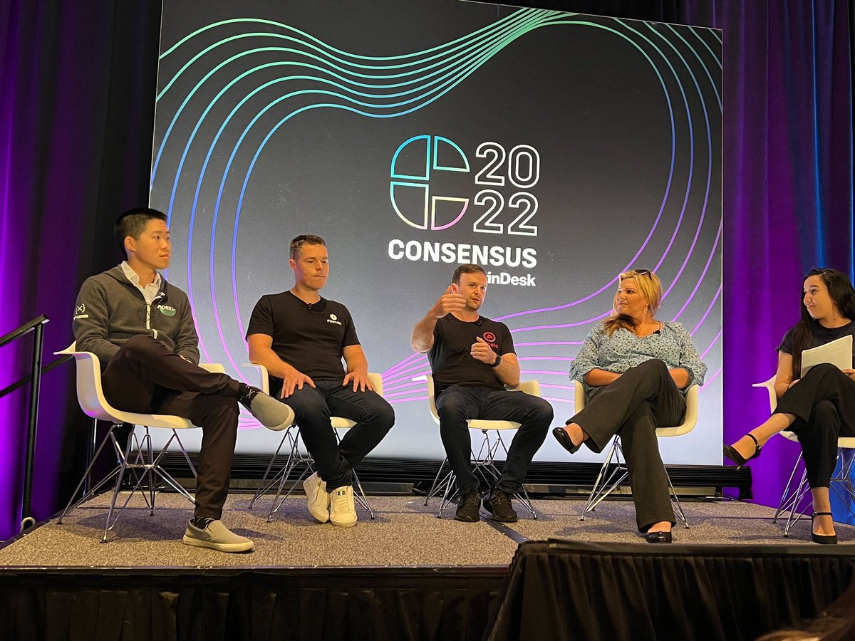 Acala’s <a href="/danreecer_/">Dan Reecer</a> representing <a href="/AcalaNetwork/">Acala</a> and <a href="/Polkadot/">Polkadot</a> alongside <a href="/CeloOrg/">Celo</a>, <a href="/Filecoin/">Filecoin</a>, and <a href="/Ripple/">Ripple</a> at Consensus 2022 on the opening panel for Web3athon hackers.